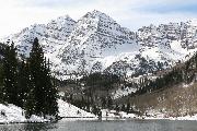 Winter at Maroon Bells